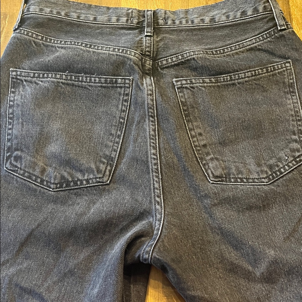 Agolde Women's Straight Leg 90s Jeans in Black 26 button fly - Picture 11 of 11